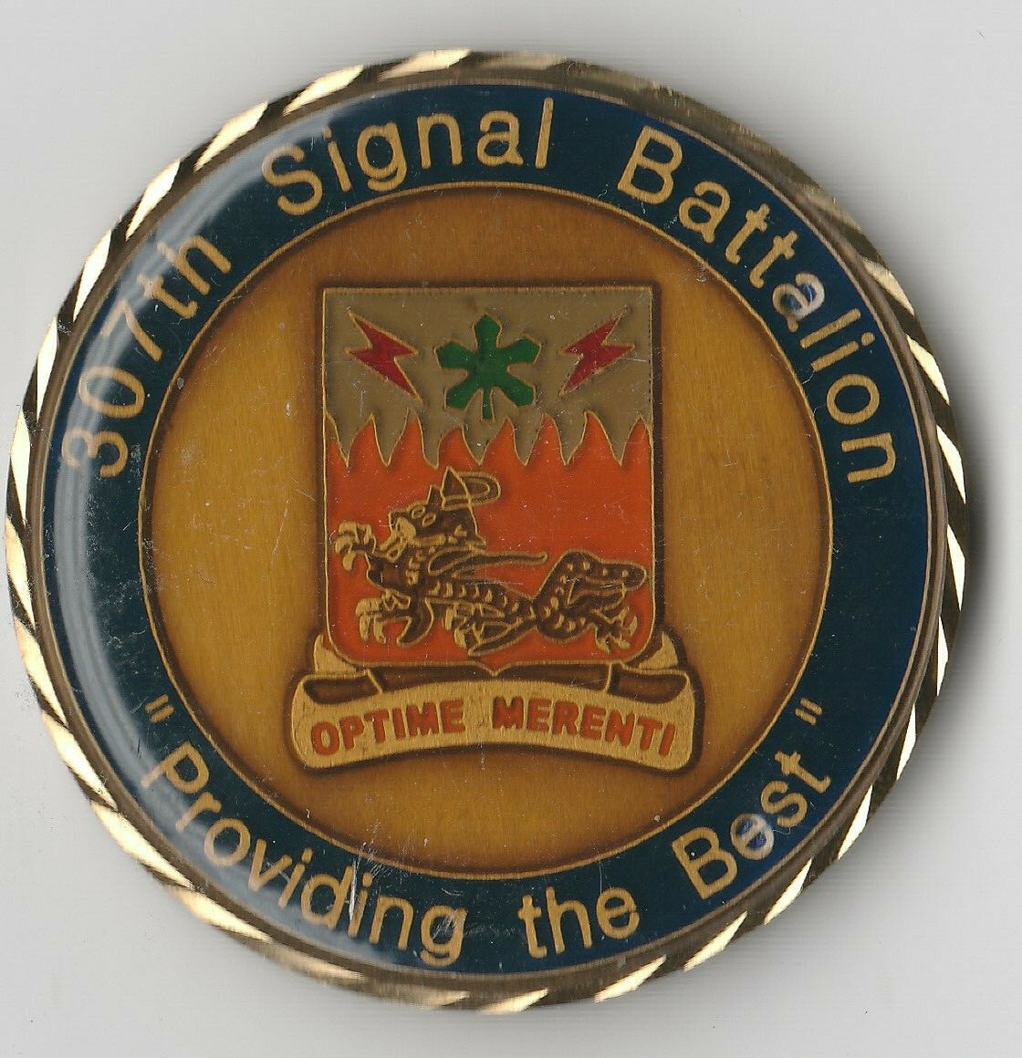307th Signal Battalion Challenge Coin 1.75"DIA B10