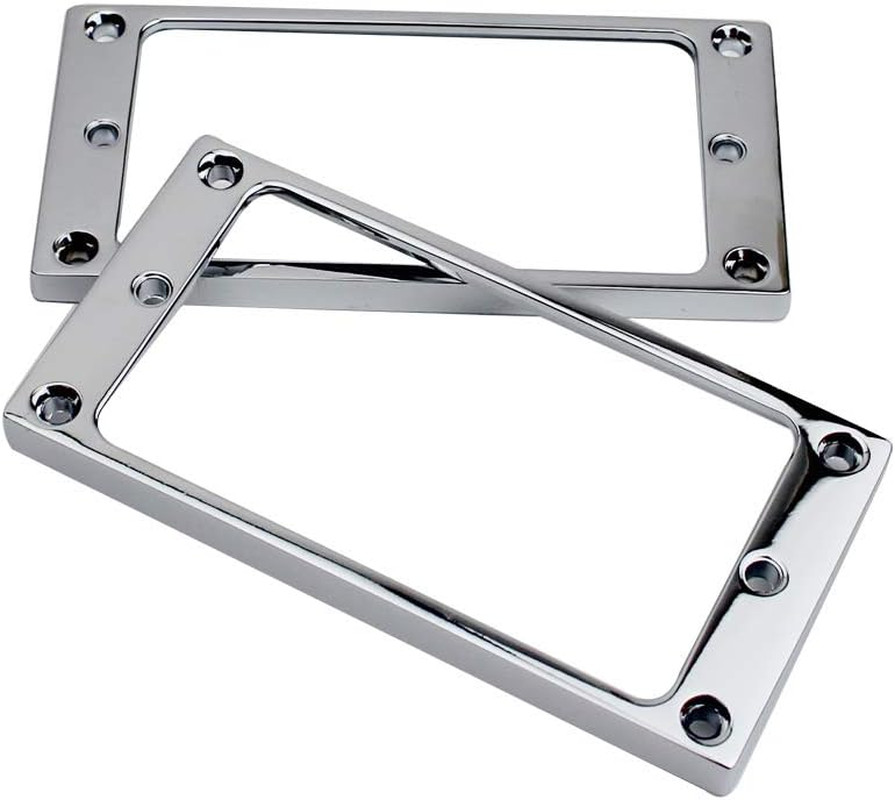 Guyker Flat Metal Humbucker Pickup Mounting Ring Set - Bridge Neck Pickups Cover