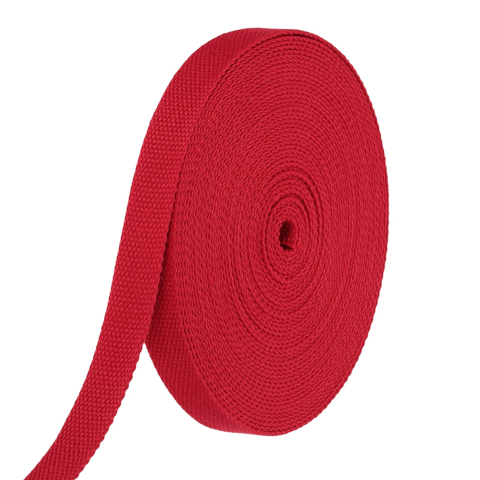 Cotton Webbing 0.8 Inch 11 Yard Polyester Cotton Webbing Strap, Red