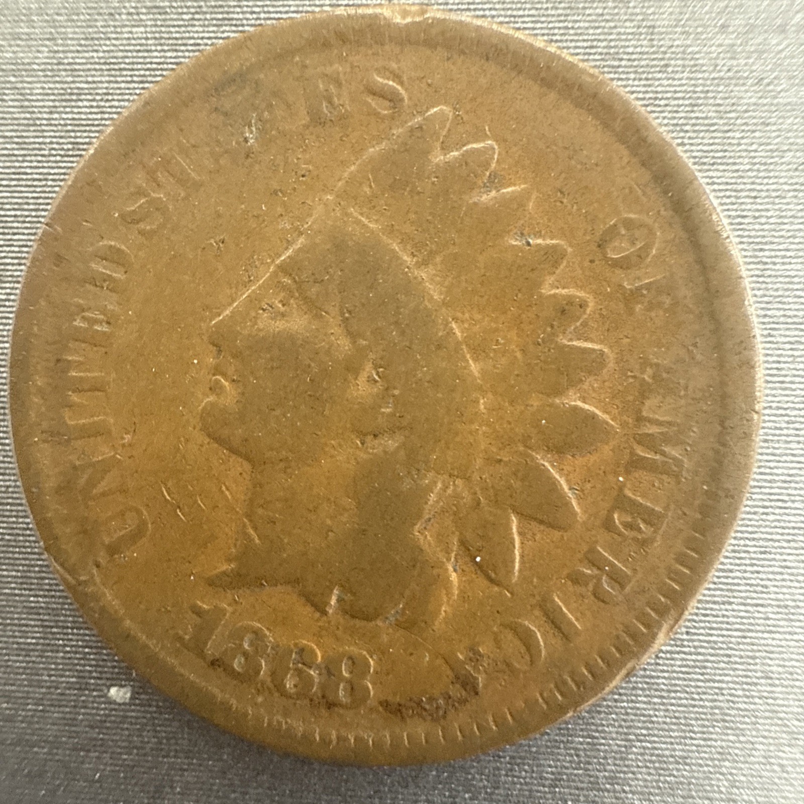 1868 Indian Head Cent #8187