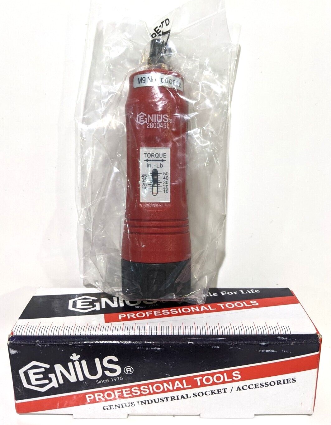 New Genius Tools 1/4" Drive Socket Torque Screwdrivers 8-45 in. lbs. 280045L NIB