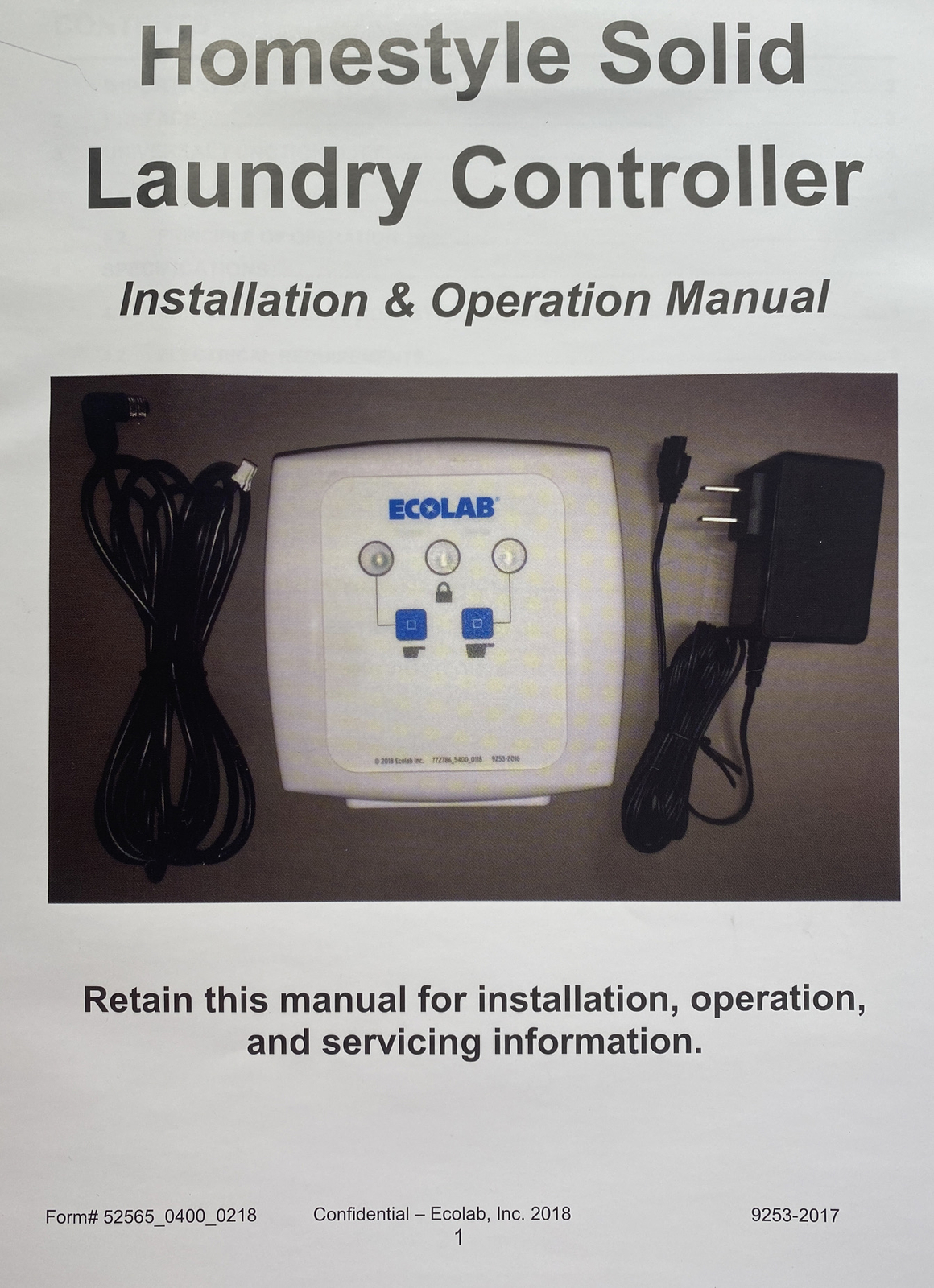 Homestyle Solid Laundry Controller Assembly EC-S9253-1008-R