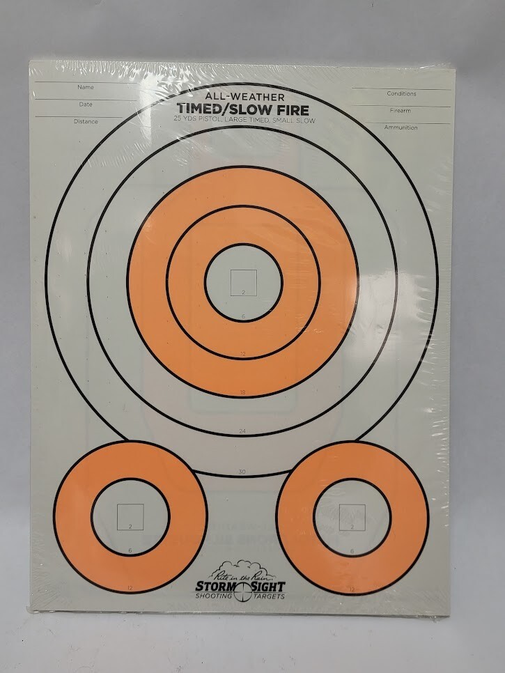 25 All Weather Gun Range Pistol Handgun Rifle Shooting Practice Target 8.5 X 11