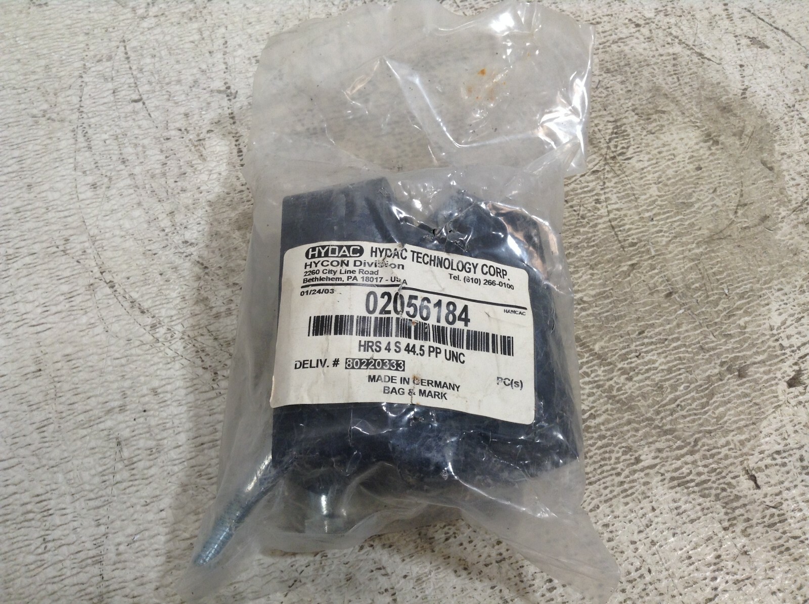 Hydac 02056184 Heavy Duty Tube Clamp 1.75 in Bore HRS 4 S 44.5 PP UNC New (TB)