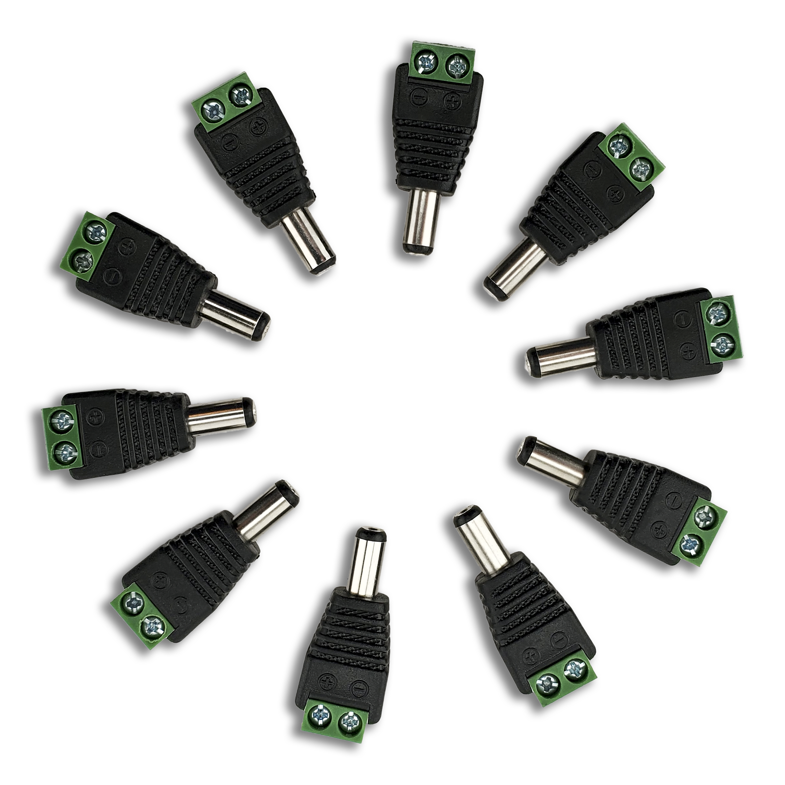 Pack of 10 Male/Female 12V DC Power Connectors 5.5mm Jack by SatelliteSale