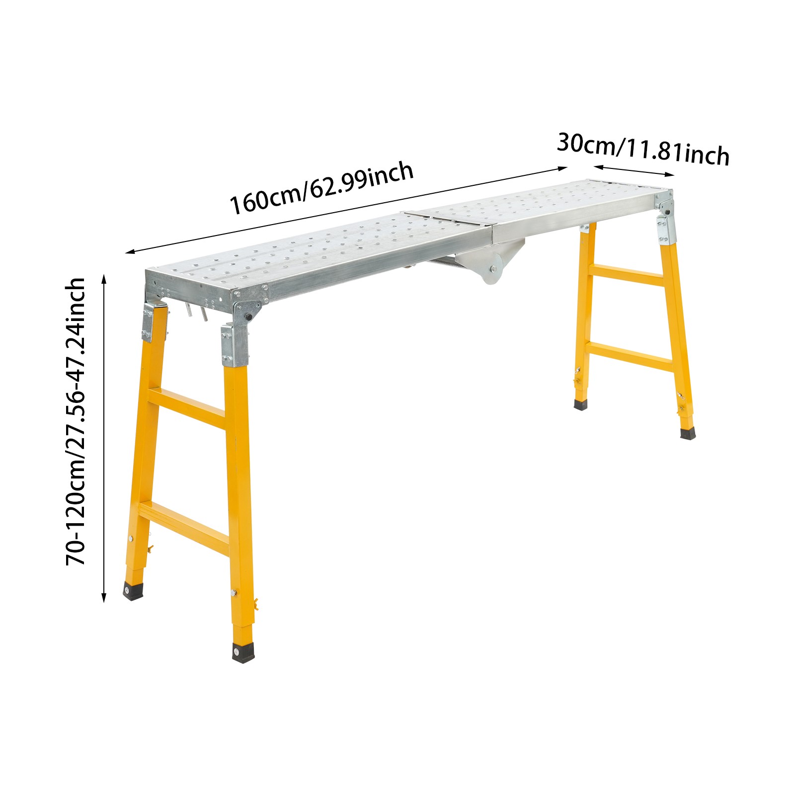 Portable Work Platform Adjustable with Folding Legs for Workshop/Garage/OfficeUS