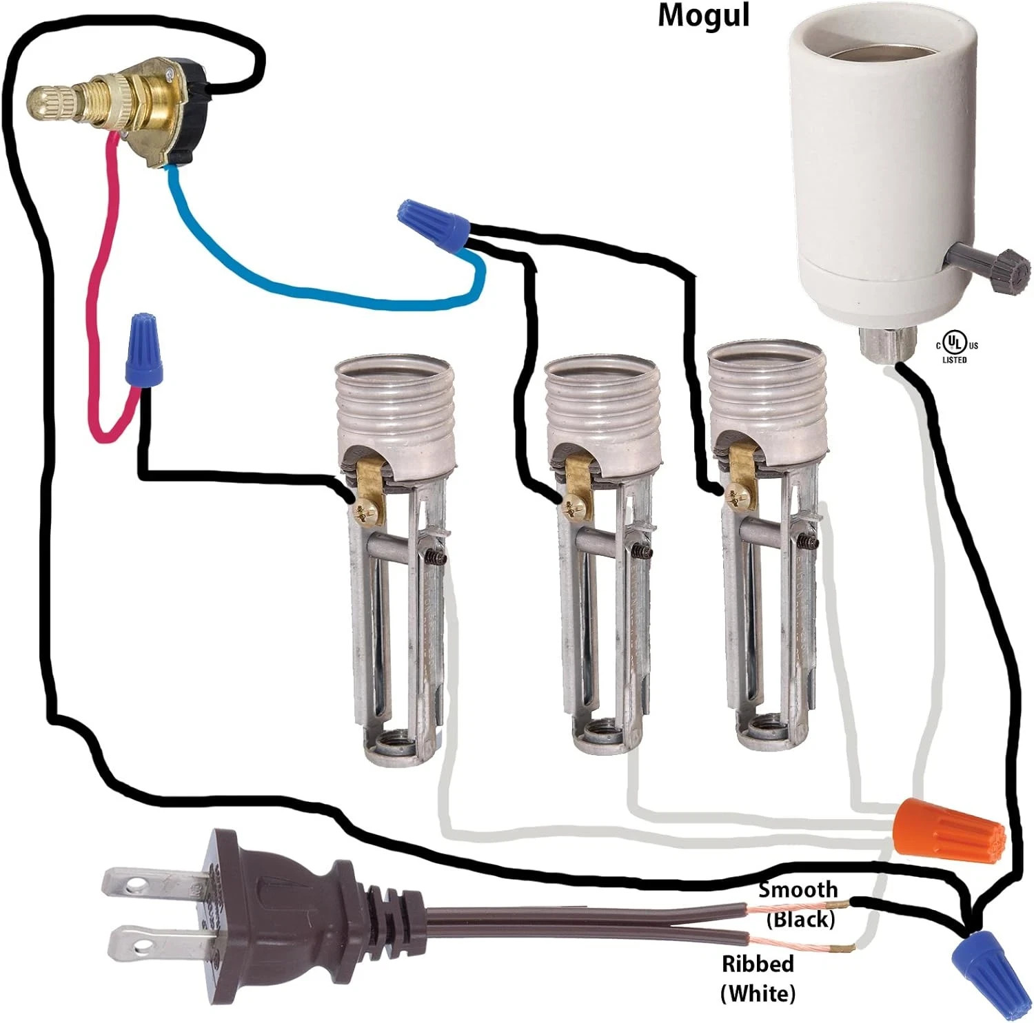 3-Way, 4 Position, 2 Circuit Rotary Switch with Removable Knob