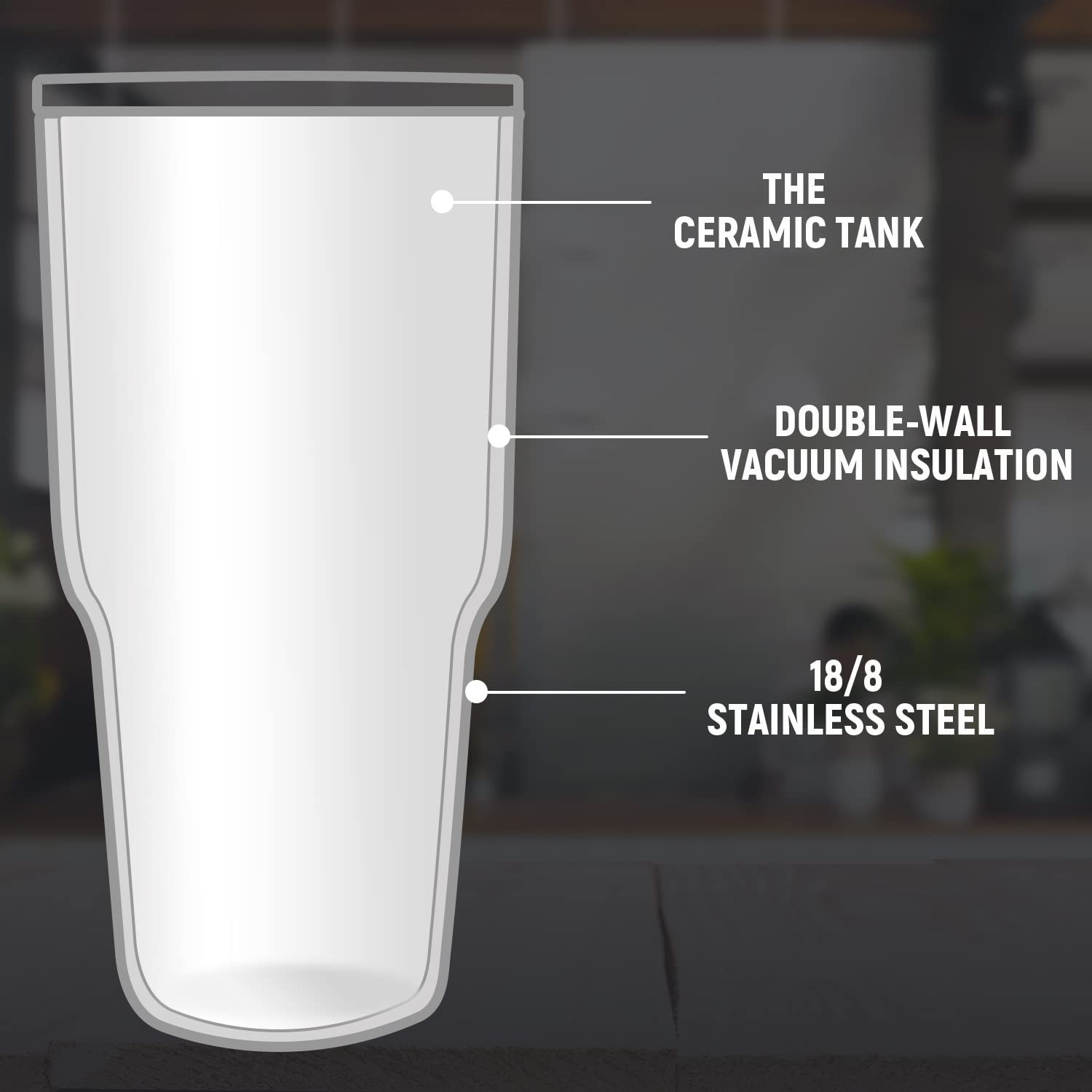 Cup, Coffee, Stainless Steel, Vacuum Insulated Tumbler 850ml - Different Color