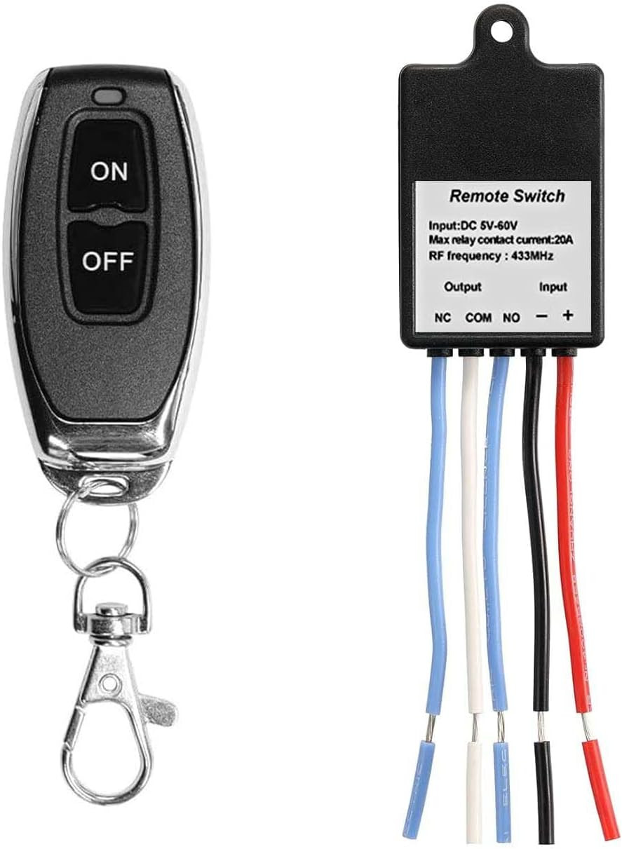 Mini Wireless Remote Control Switch DC 6V 12V 24V 36V 60V 1 Channel RF Relay Lat
