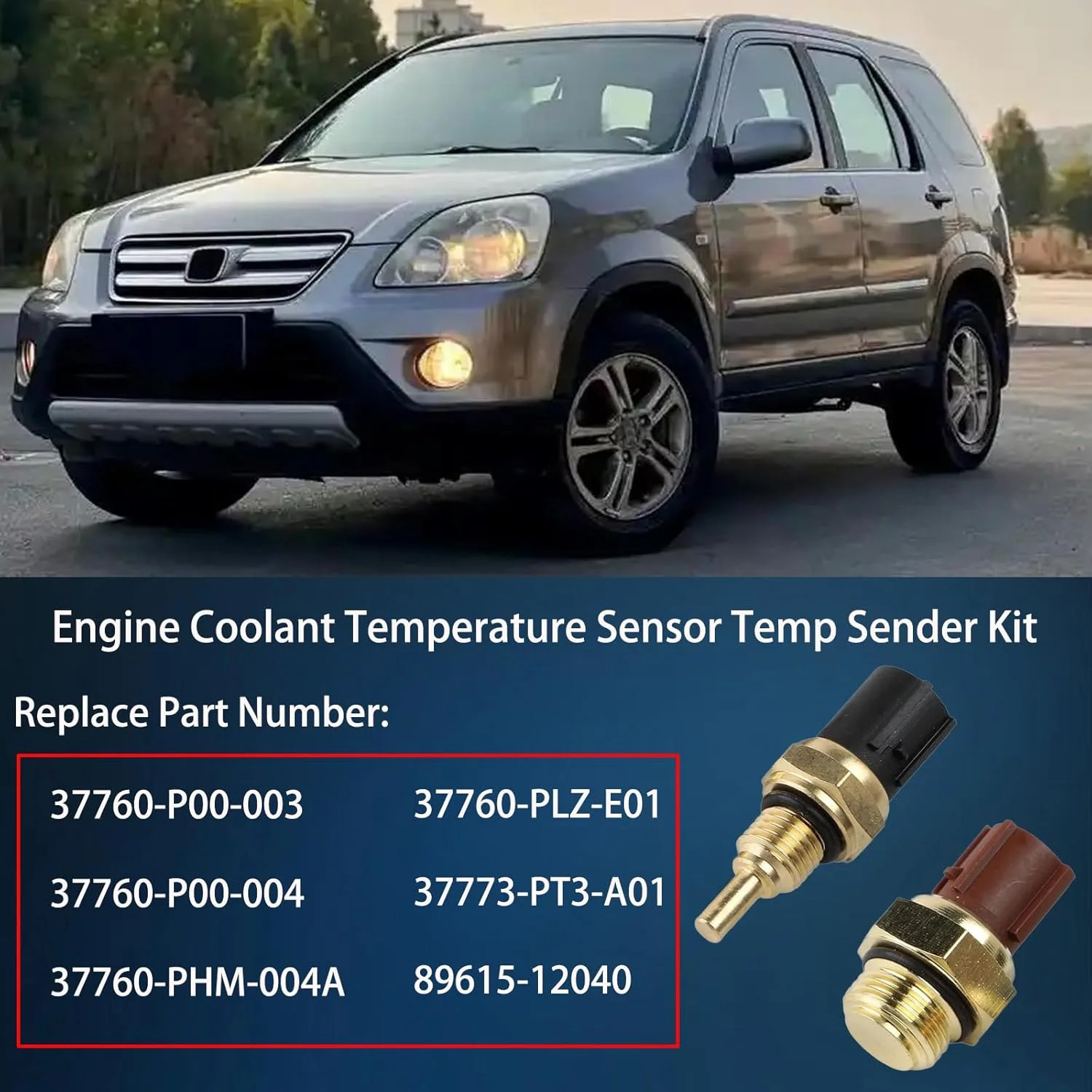 Engine Coolant Temperature Sensor Compatible with Honda Accord Civic CR-V Elemen