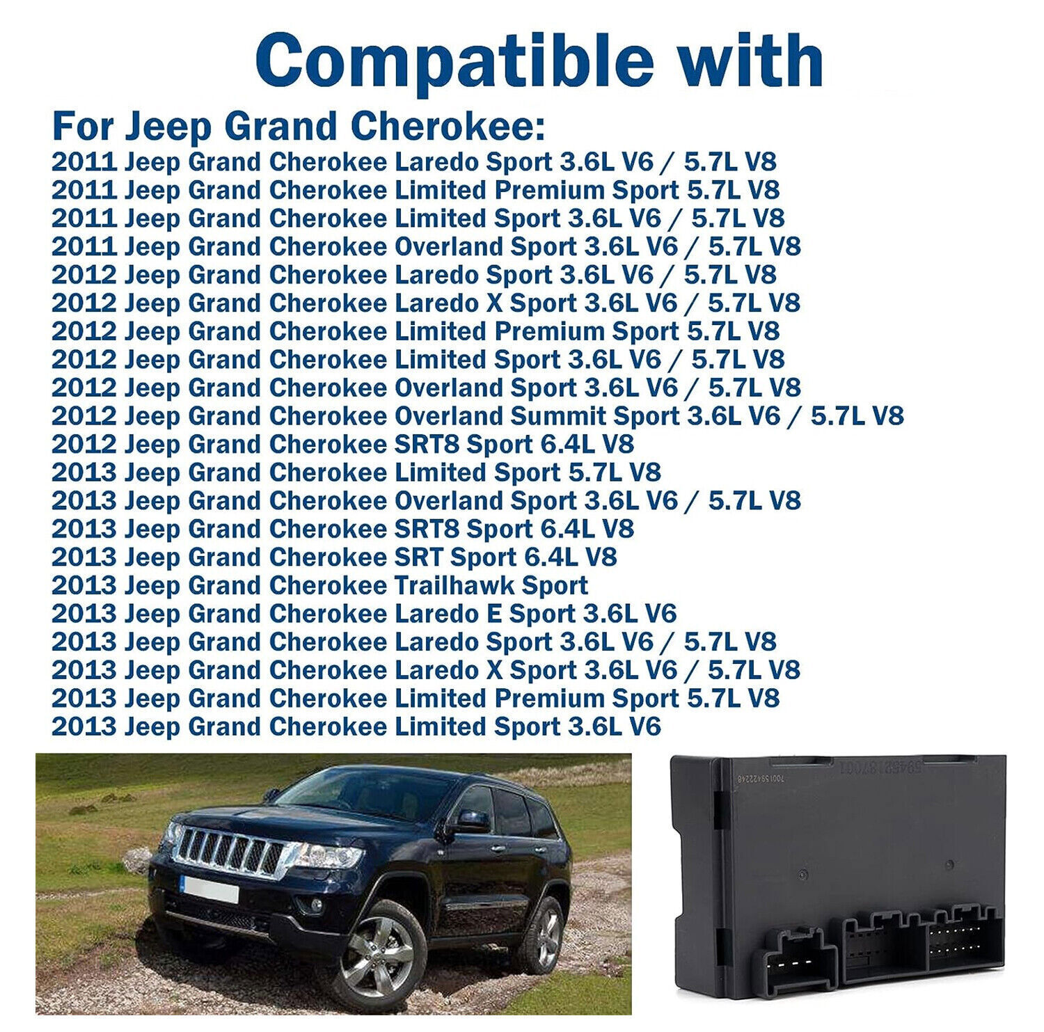Programmed Transfer Case Control Module For 2011 2012 2013 Jeep Grand Cherokee