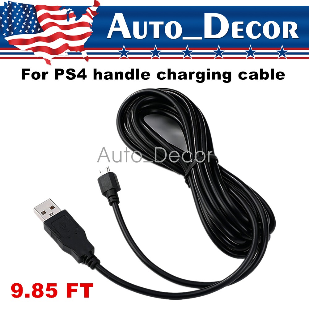 For Sony PS4 Wireless Controller USB FAST Charger Cord Charging Cable 9.85 FT
