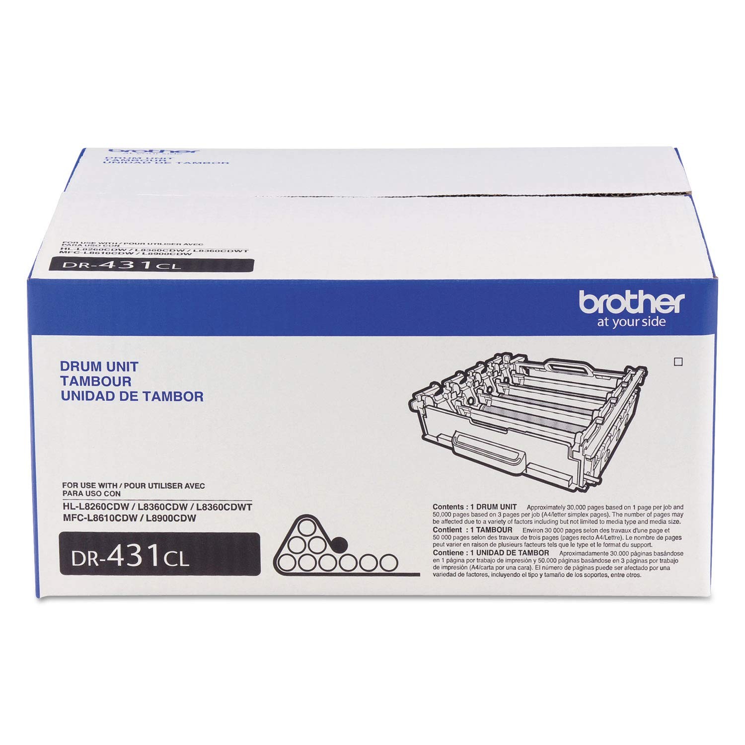 Printer DR431CL Drum Unit-Retail Packaging , White