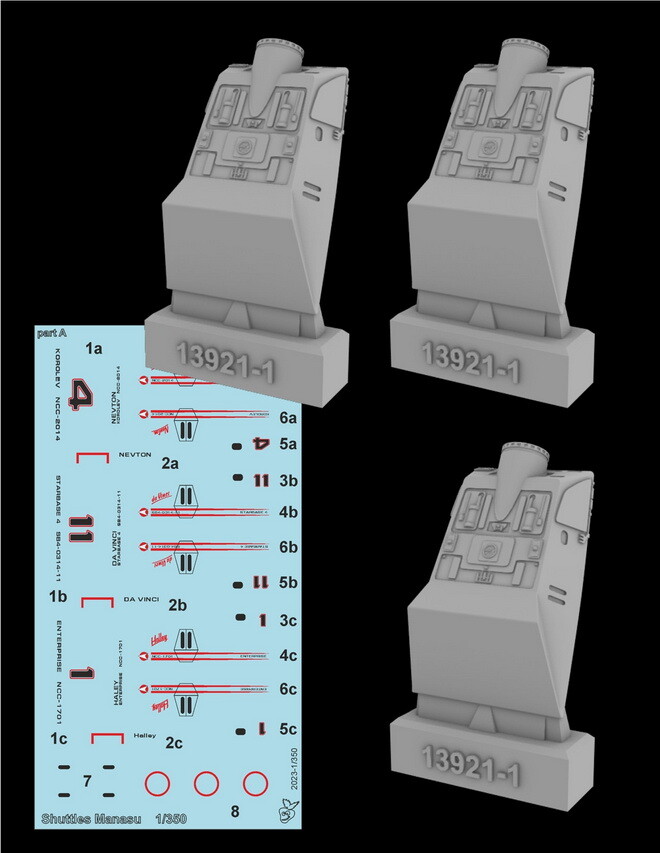 Greenstrawberry 1/350 Full Resin Shuttlecraft Type Manasu with Water Decals