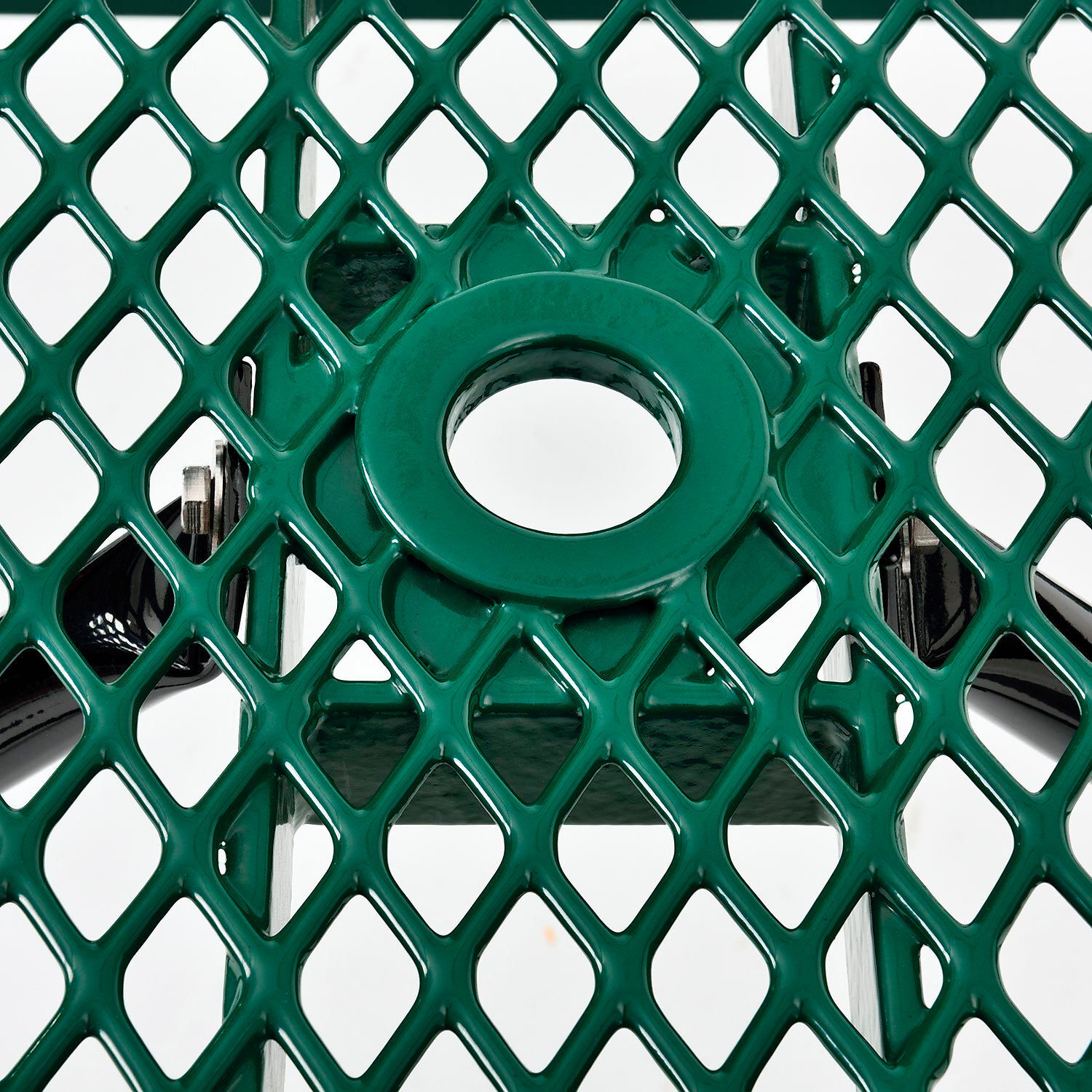 4' Rectangular Expanded Metal Picnic Table 48"L x 62"W Green