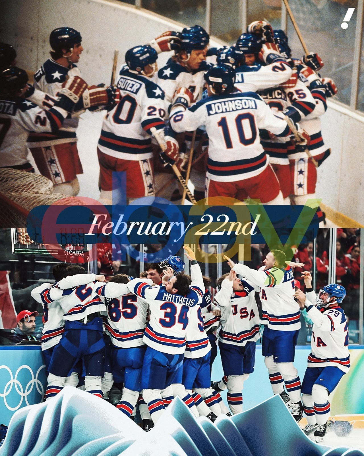 1980/2026 Winter Olympics Gold Team USA Hockey Champions Feb 22 8x10 NHL Photo