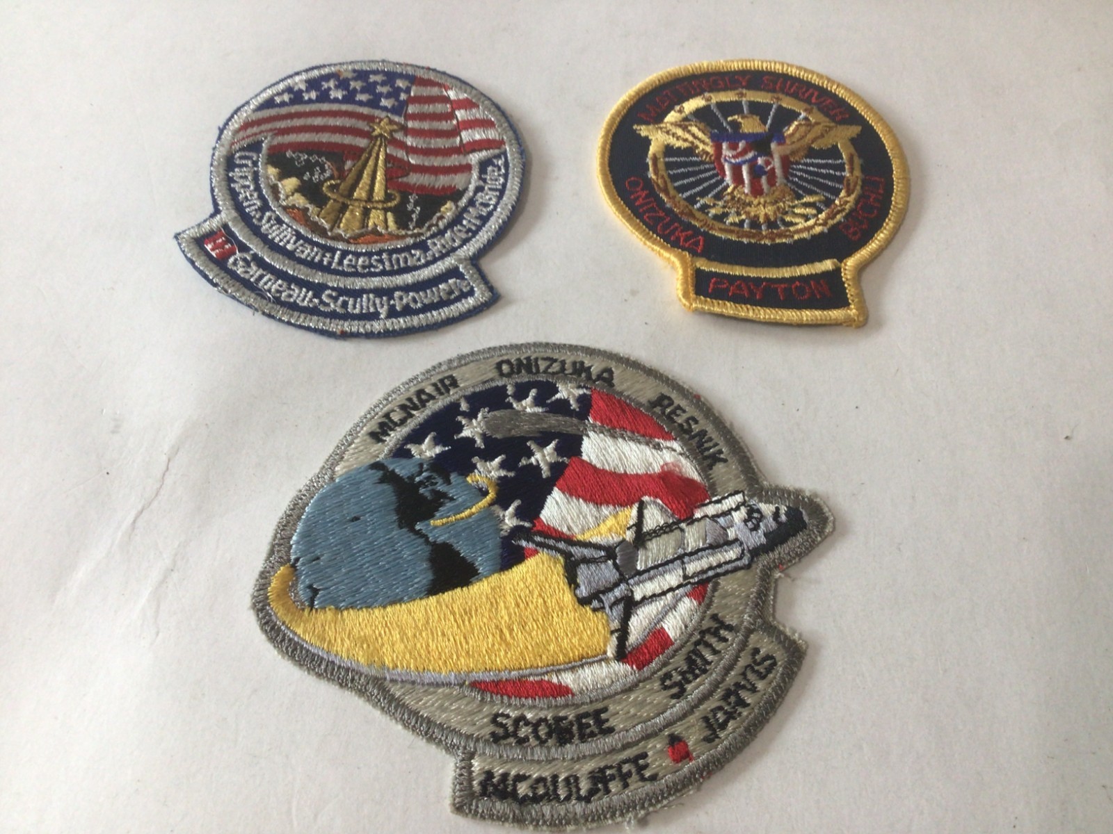 3 NASA Space Shuttle Crew Mission Patches