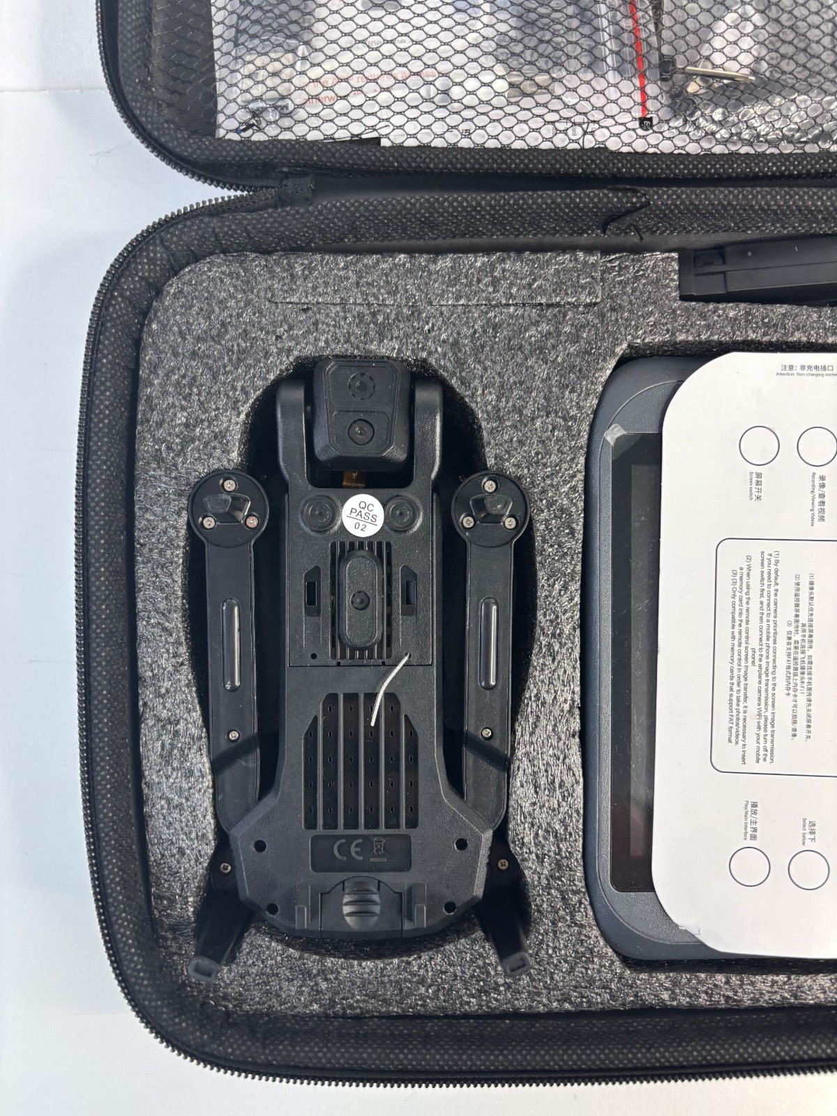 E88GT Foldable App Camera Drone Remote Control Controller Camera Case Black