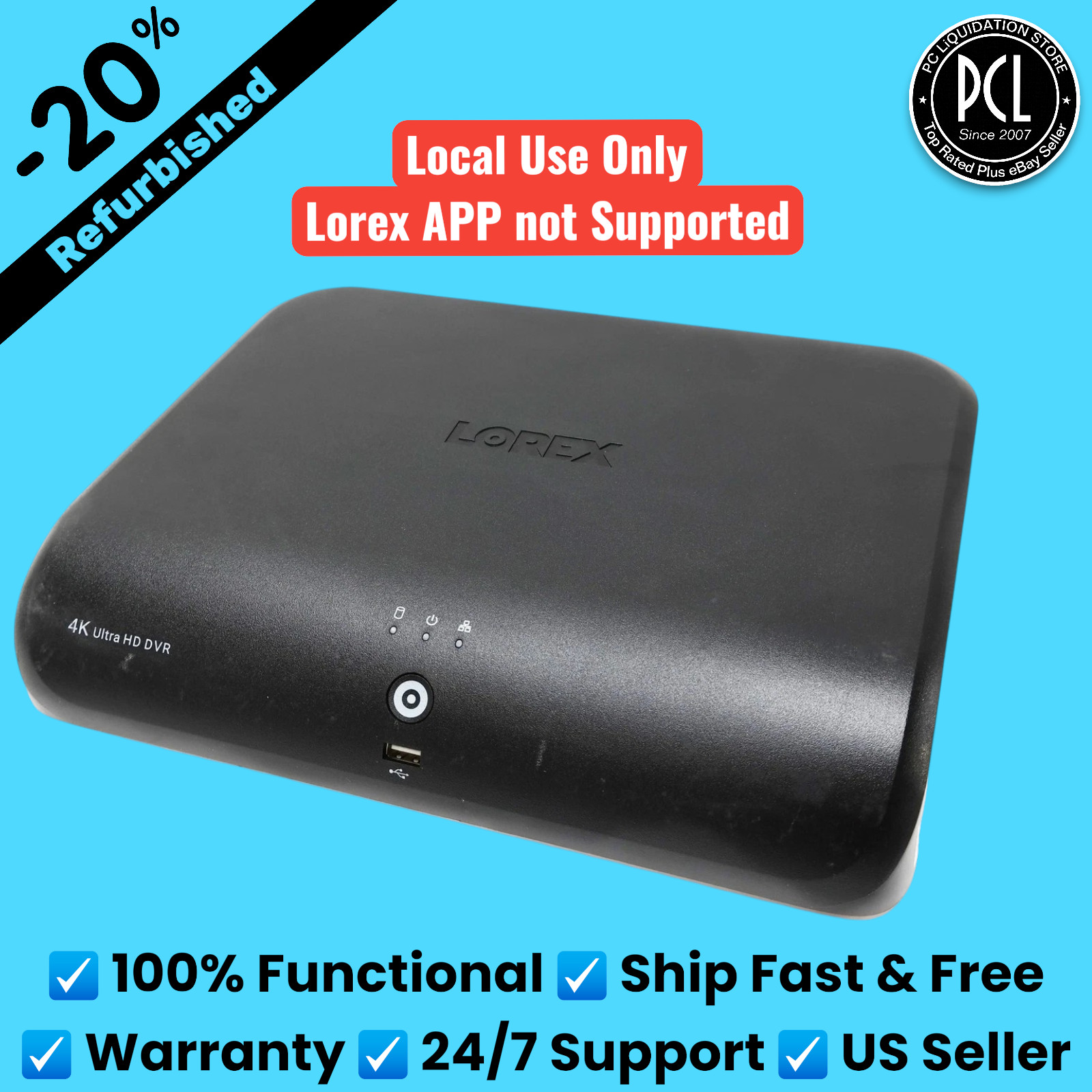 ✅ Lorex D871A8B-Z 4K Digital Video Recorder DVR 2TB HDD Local Use Only READ