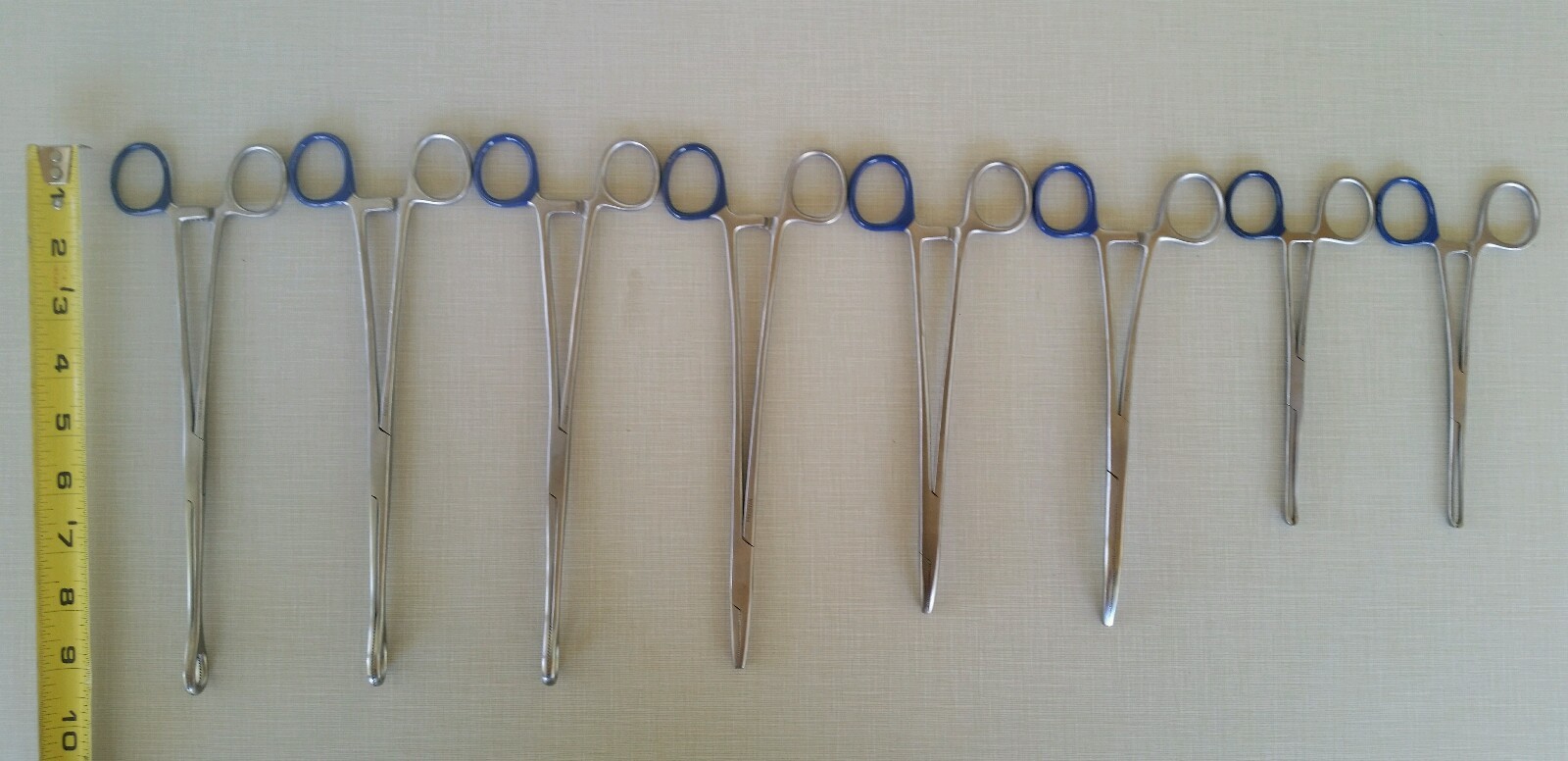 8 Pc Set -☆ Body Piercing Tools/Instruments ☆Large Locking 9-1/2" To 6" Sizes☆