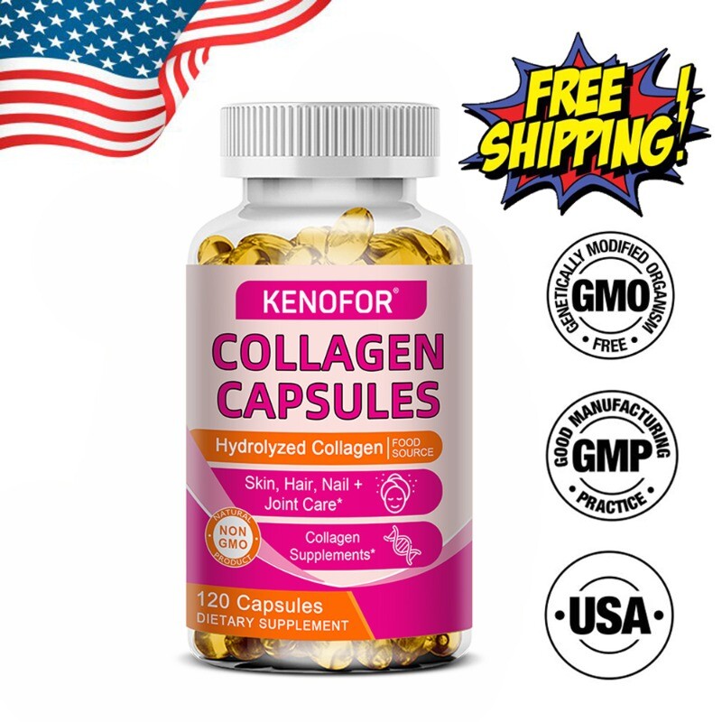 Collagen Peptides 30 to 120 Capsules - For Skin and Nail Wrinkles