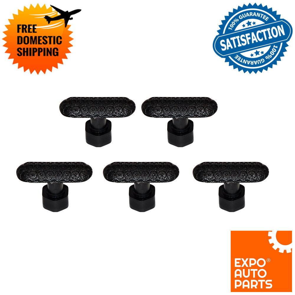 5 PCS Paintless Dent Repair (PDR) Puller Tab Black Ellipse Curved 12.5 x 33.7mm