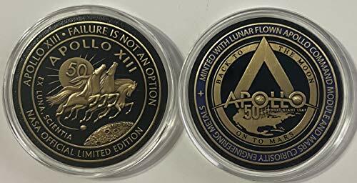 NASA Apollo 13 Medallion 50th Anniversary Contains Flown Command Module Metal...