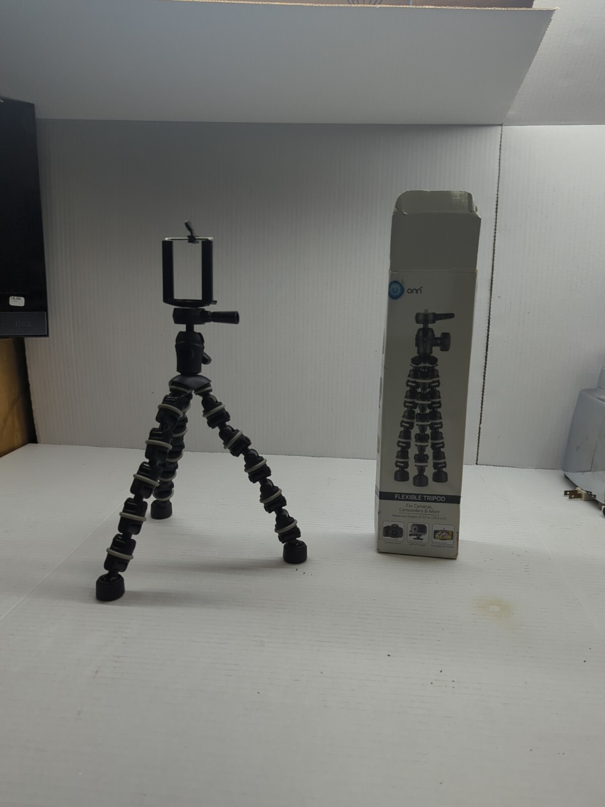 Onn Flexible Tripod 11.5" for Smart Phone, Go-Pro, Camera & Video Rec See Pics