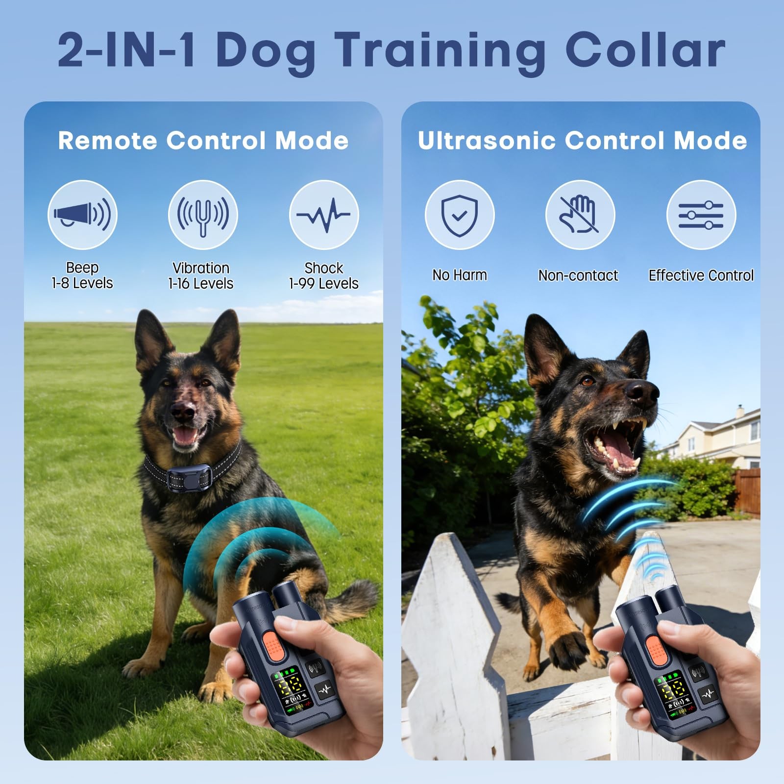 Dog Training Collar with Remote, 4200FT Shock Collar for Dogs, 2-in-1 Remote ...