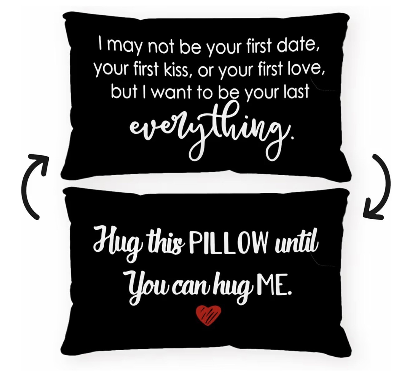 Romantic Couple Pillowcase Set with Heart Design