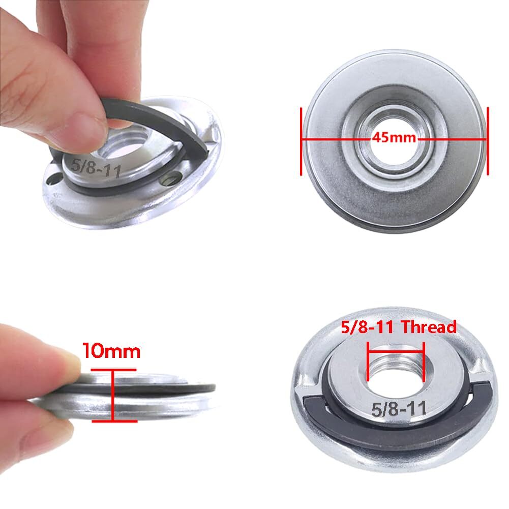 2Pcs Angle Grinder Flange Nuts with 5/8-11 Inch Thread, Quick Change Grinder