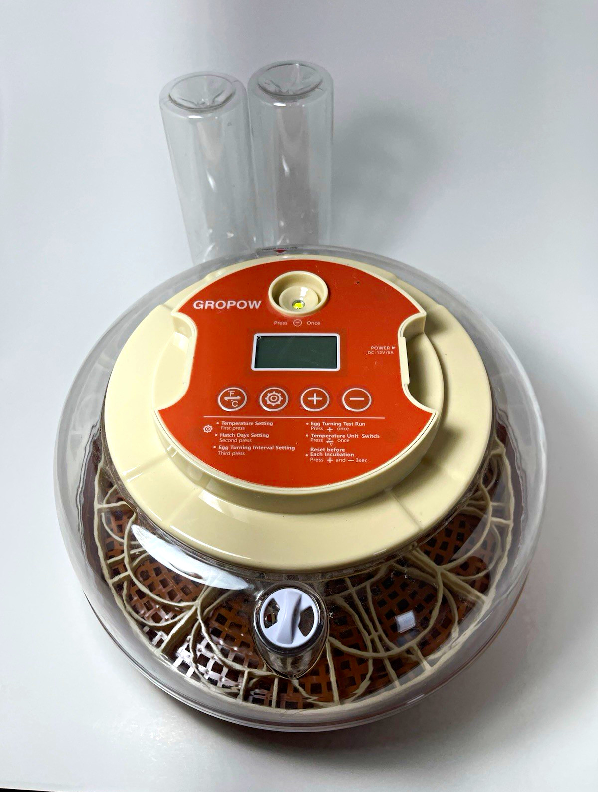 GROPOW Detachable Incubator Digital Egg Incubator w/ Auto Turner, Egg Tray