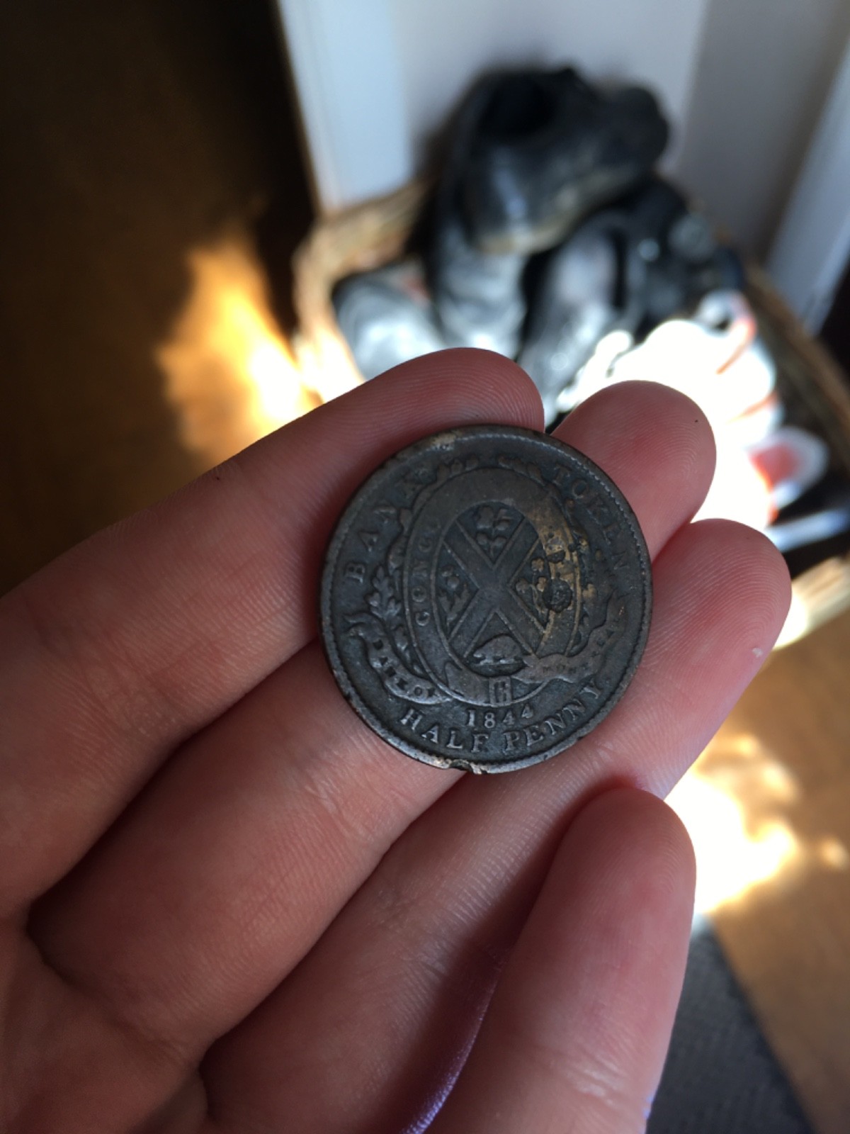 1844 Canada Bank Of Montreal Halfpenny Token