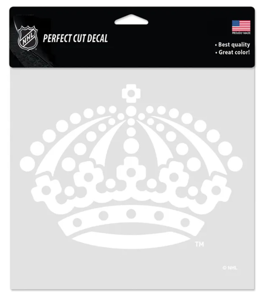Wincraft Los Angeles Kings Decal 8"x8" Inch Outdoor Vinyl Perfect Cut White NEW