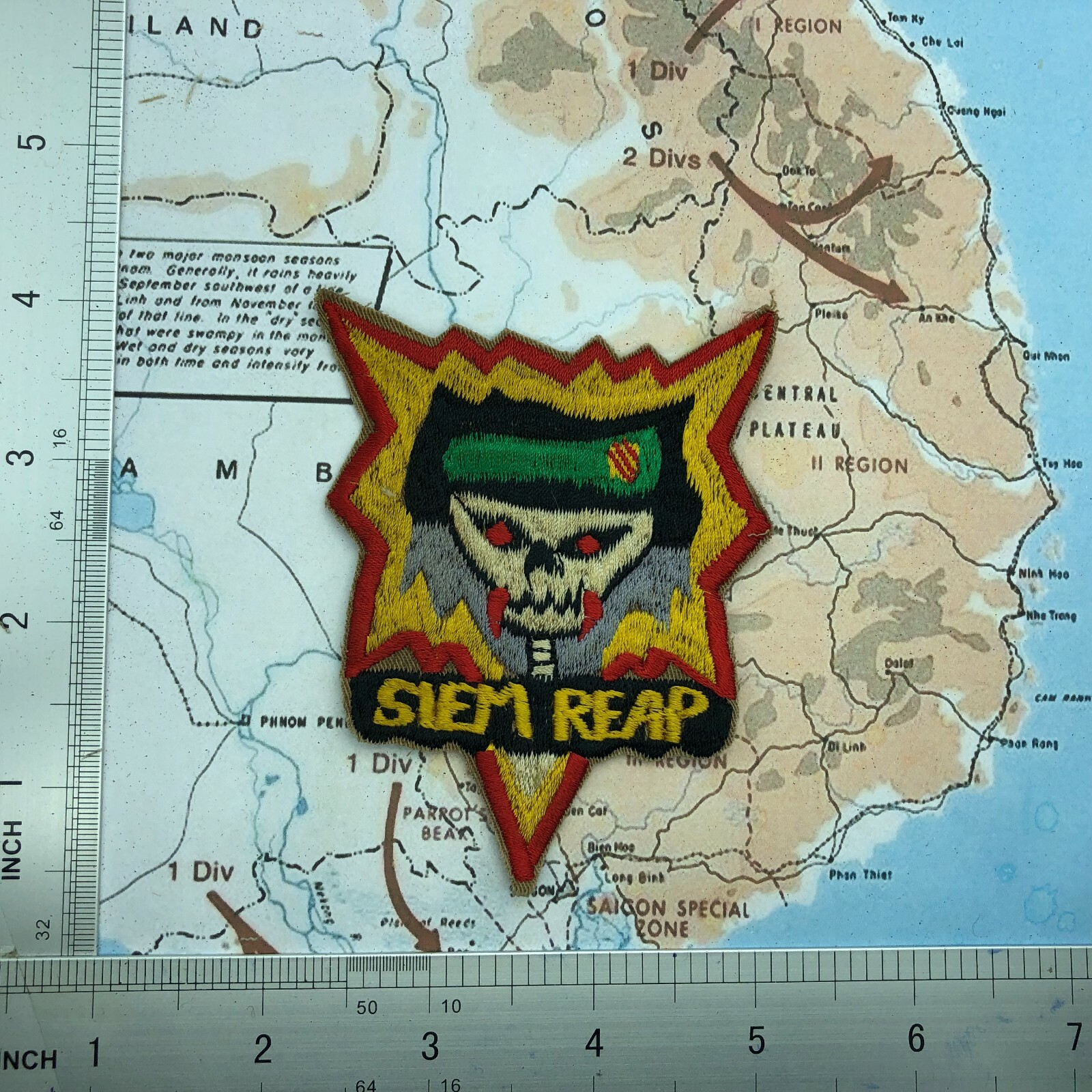 Patch , USSF , 5th Special Forces Group MACV-SOG SIEM REAP PATCH , S1