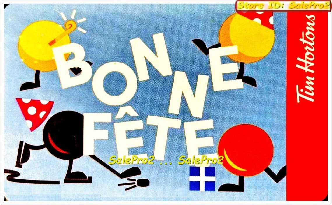TIM HORTON COFFEE 2023 HAPPY BIRTHDAY BONNE FETE RARE COLLECTIBLE GIFT CARD
