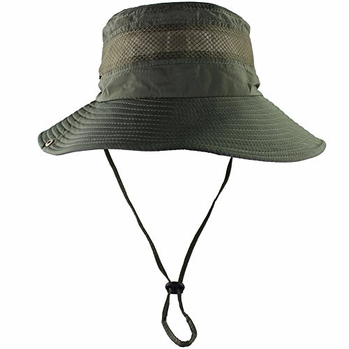 Mens Fishing Hat Wide Large Brim Sun Hat with Outdoor UV Protection