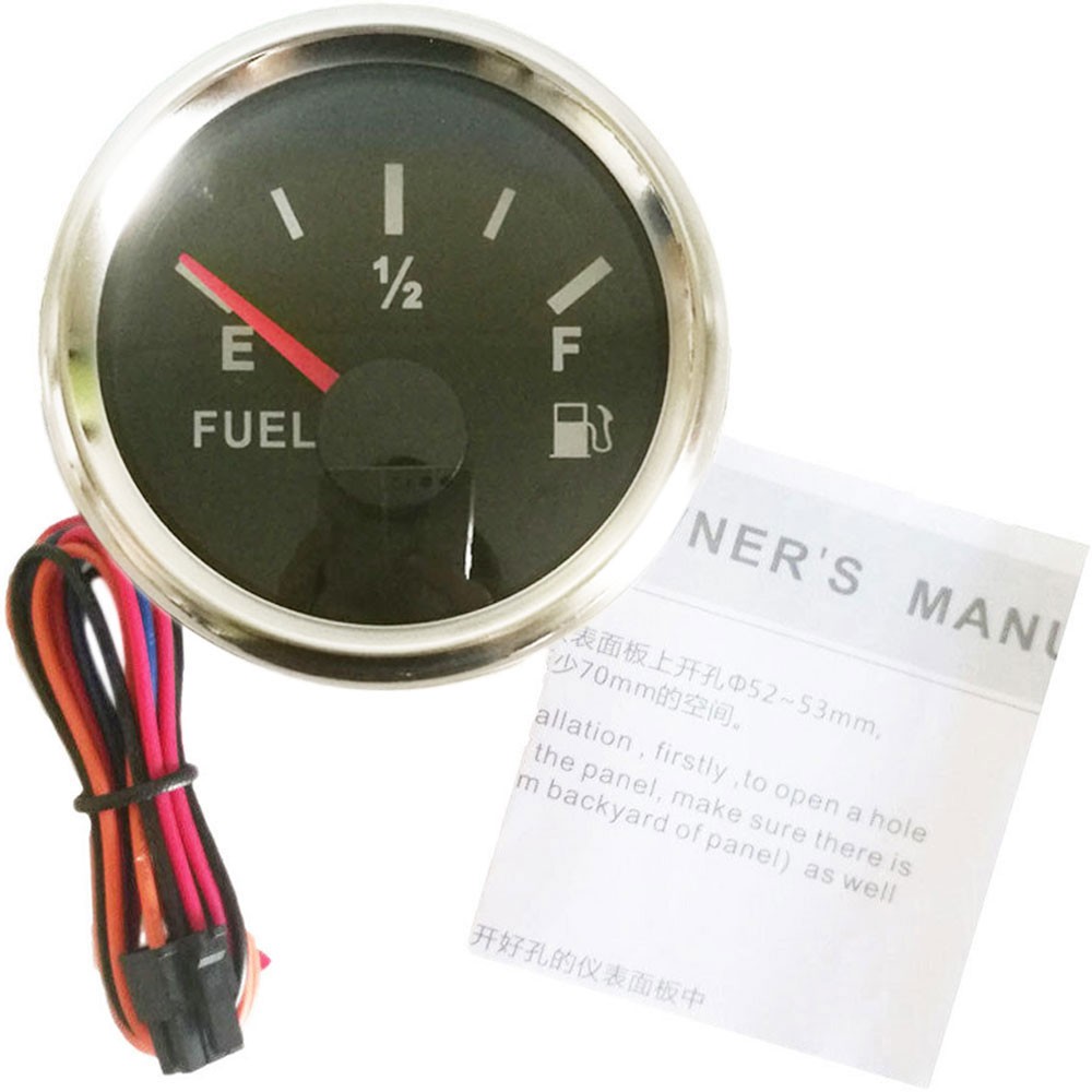 52mm Fuel level Gauge 0-30 ohms for Car Marine Motorcycle Boat Red LED USA STOCK