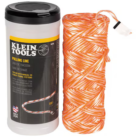 Klein Tools 56108 Poly Pull Line With Orange Tracer 500-Feet