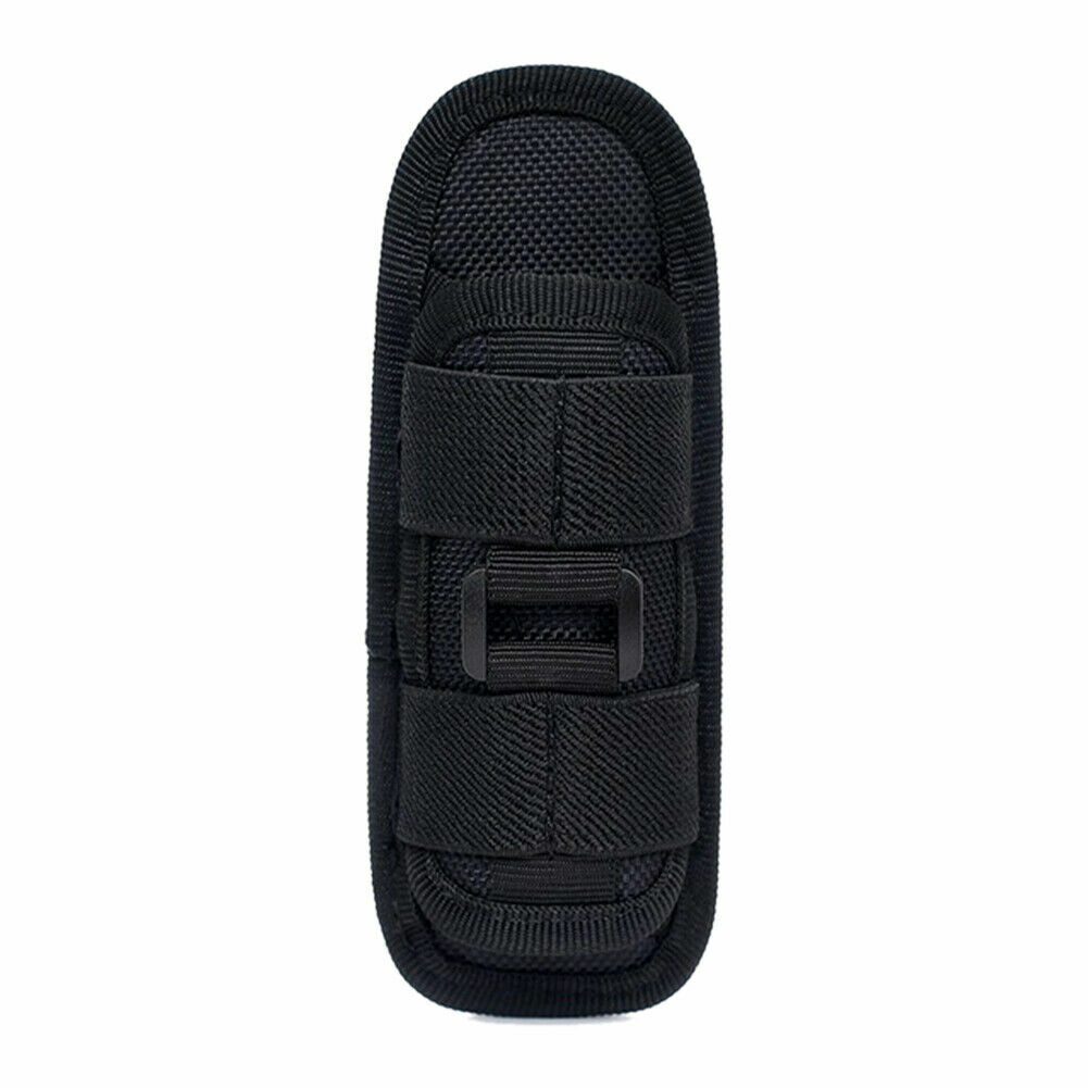 Tactical Flashlight Pouch Holster, Rotatable Flashlight Holder Belt Clip Case