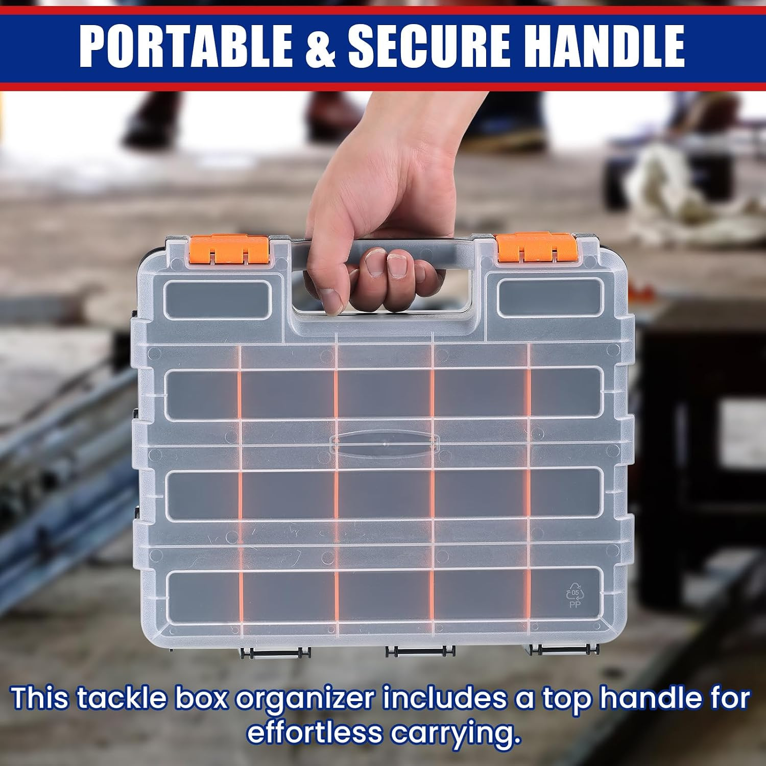Small Parts Organizer, Hardware Organizer Box, 2 Pack Double Side 34 Compartment