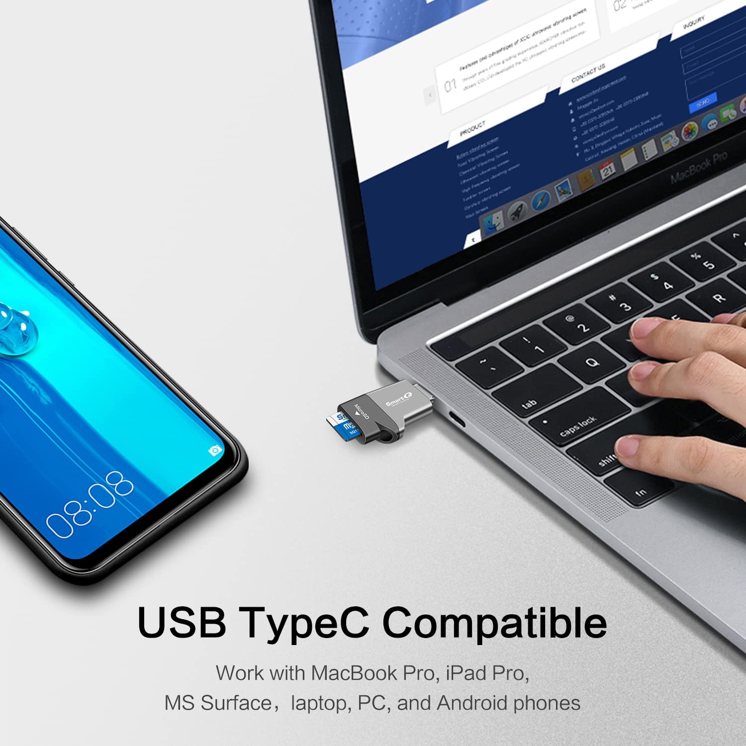 C356 Type-C MicroSD Card Reader with USB 3.0 Super Speed Technology, Supports...