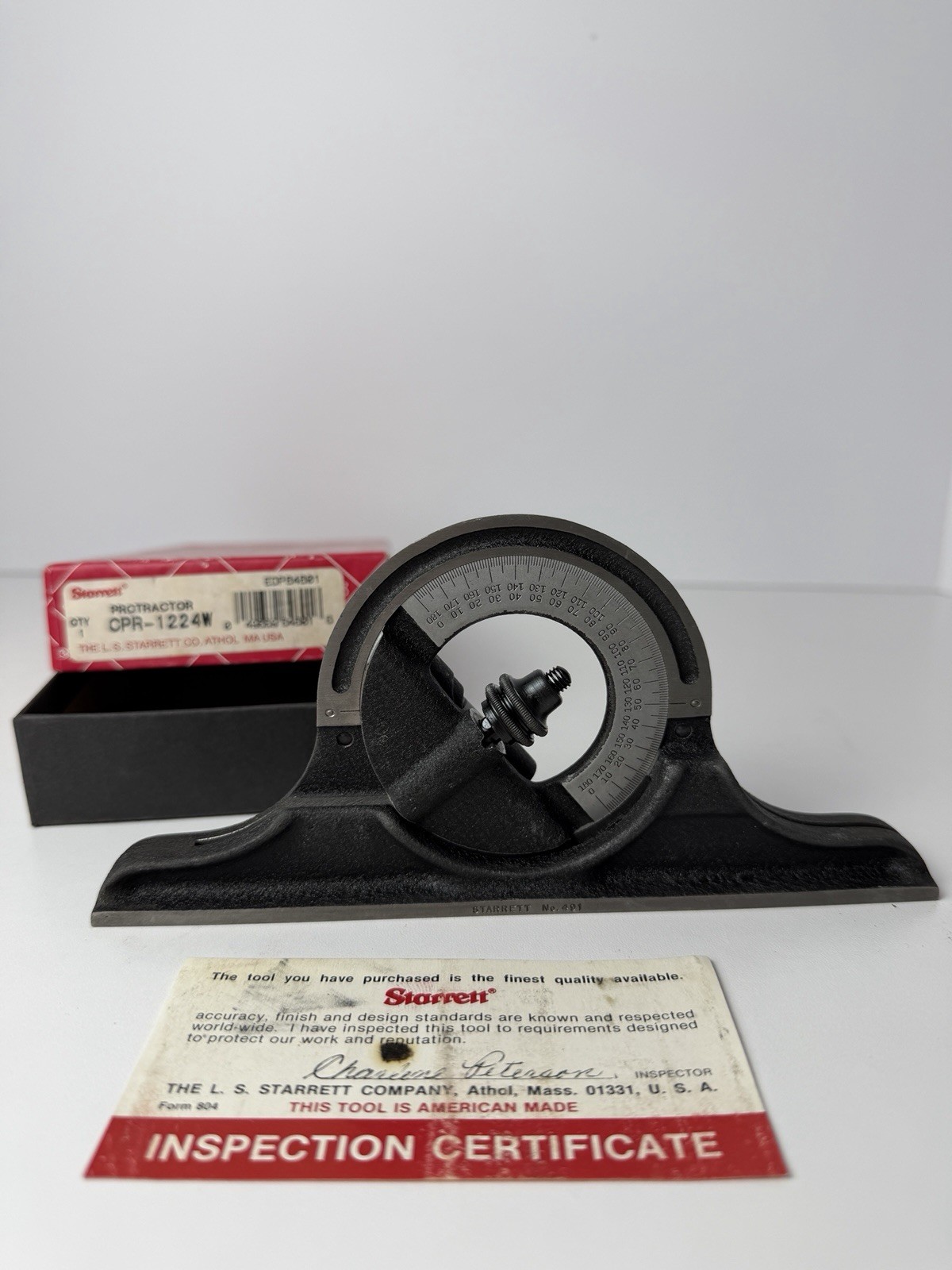 Starrett Combination Square Protractor Head CPR-1224W