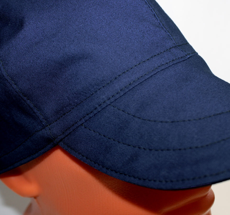 #21 Dark Blue/Black - Reversible - 100% Cotton Fabric Welding Cap - made in USA
