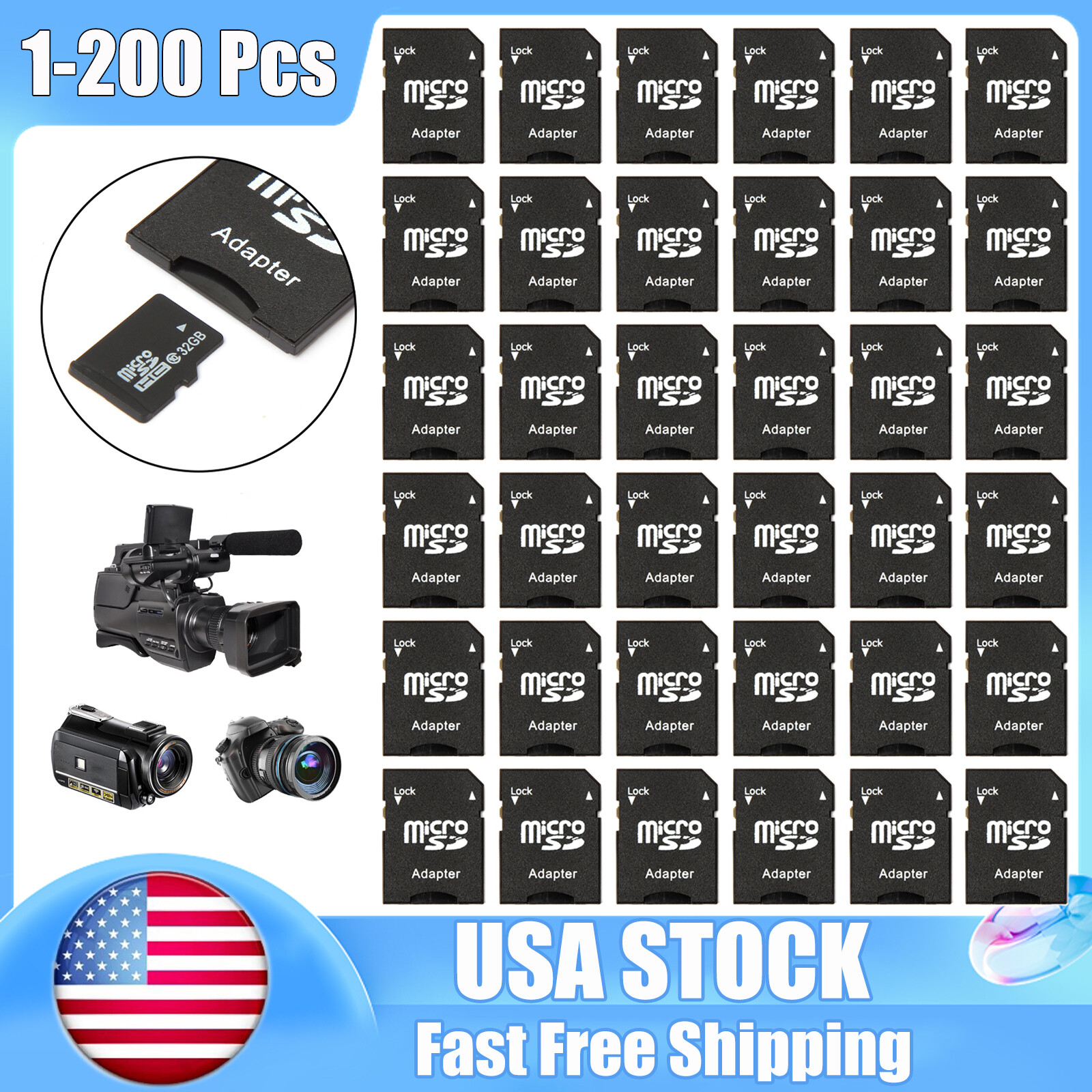 Lot Micro SD Adapter TransFlash TF To SD SDHC Memory Card Adapter Converter USA
