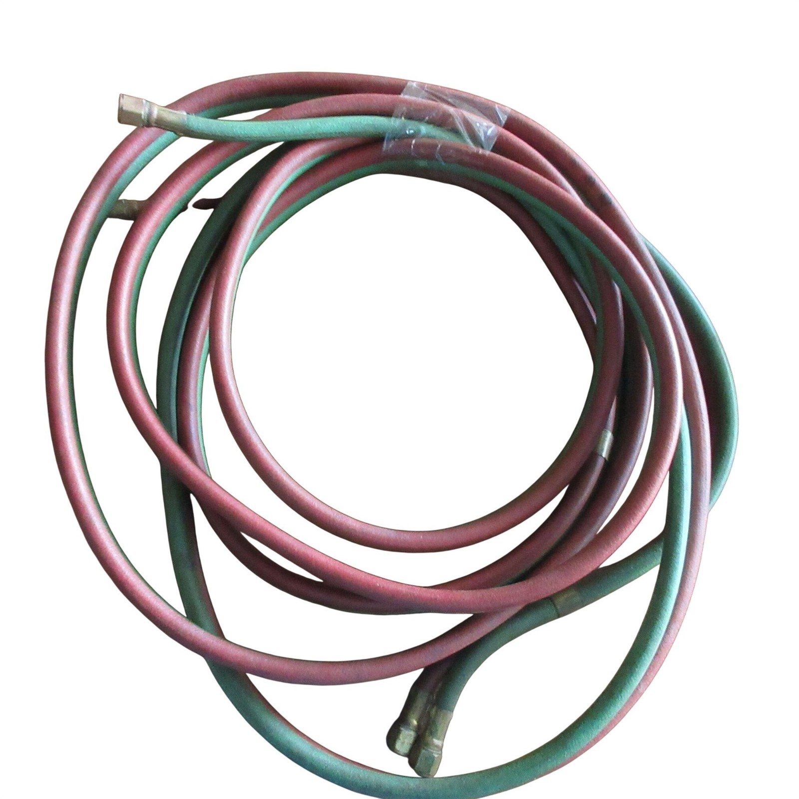 Vintage Welding Cutting Torch Hoses Oxygen Acetylene 20ft 1/2" fitting