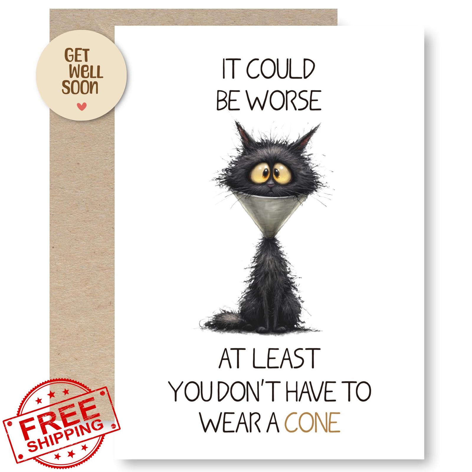 Funny Get Well Card Surgery Recovery Gift Men Women Dog Style