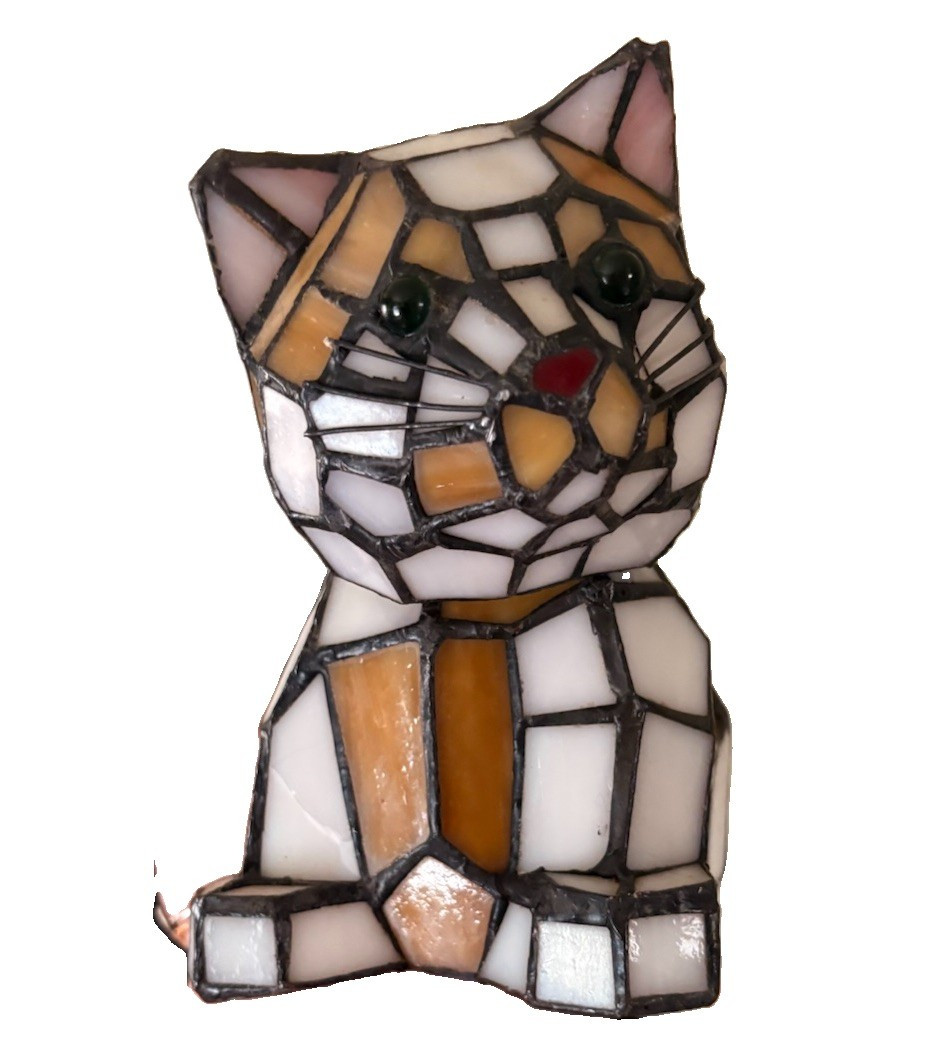 Dale Tiffany “Stained Glass” Cat Bobble Head