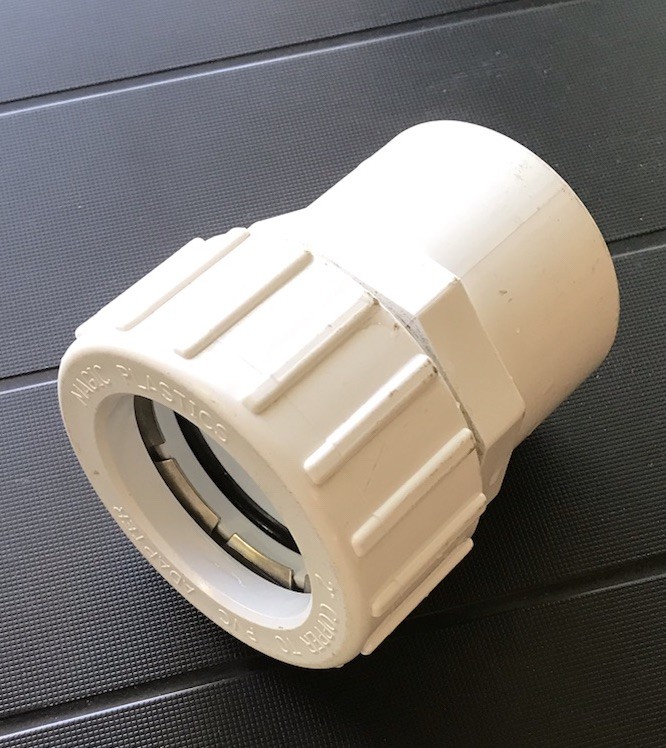 2” Copper Pipe to 2” PVC Pipe Compression Adapter  by Magic Plastics