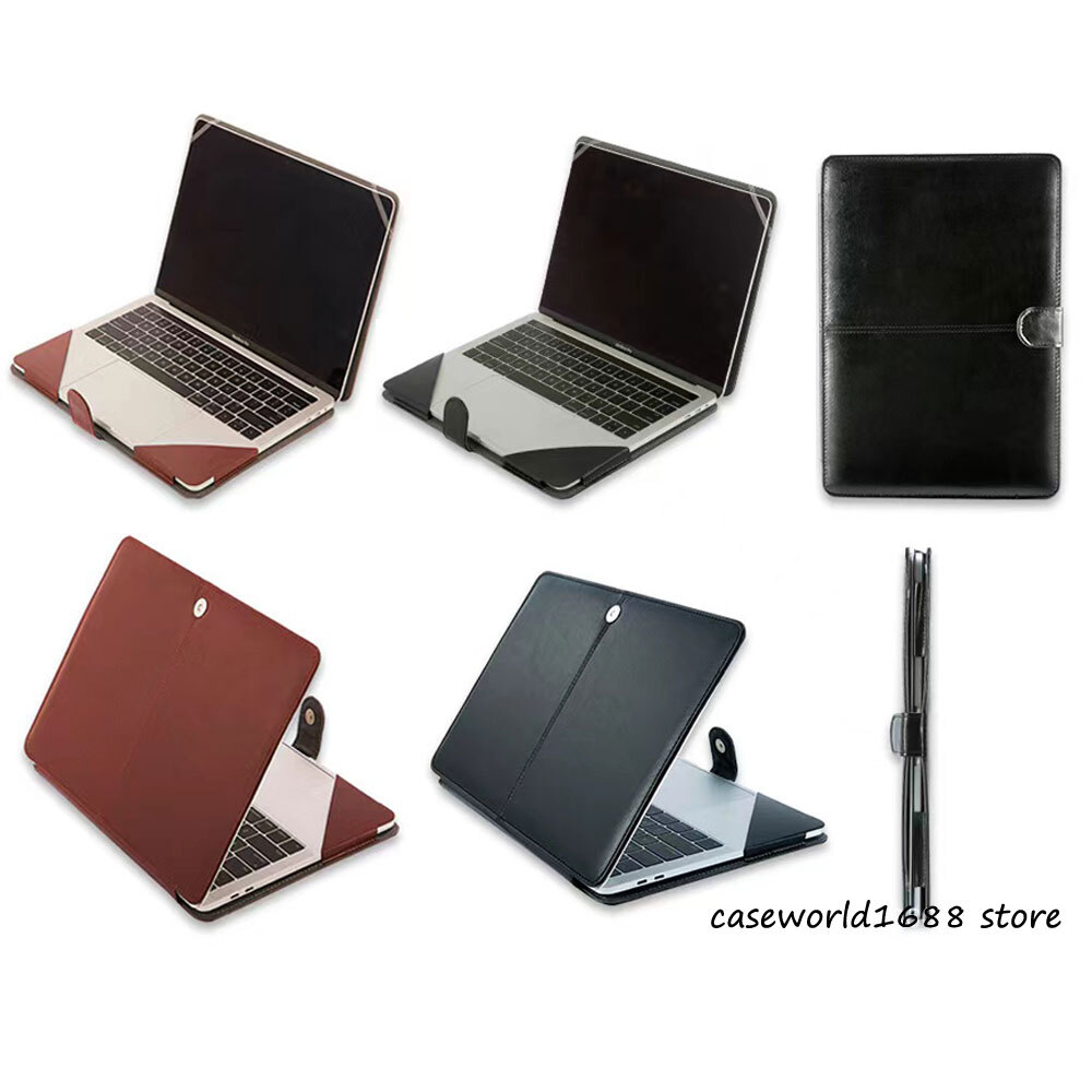 PU Leather Laptop Back Case Cover For Macbook M4 Air 13 Pro 14 Retina 13 inch